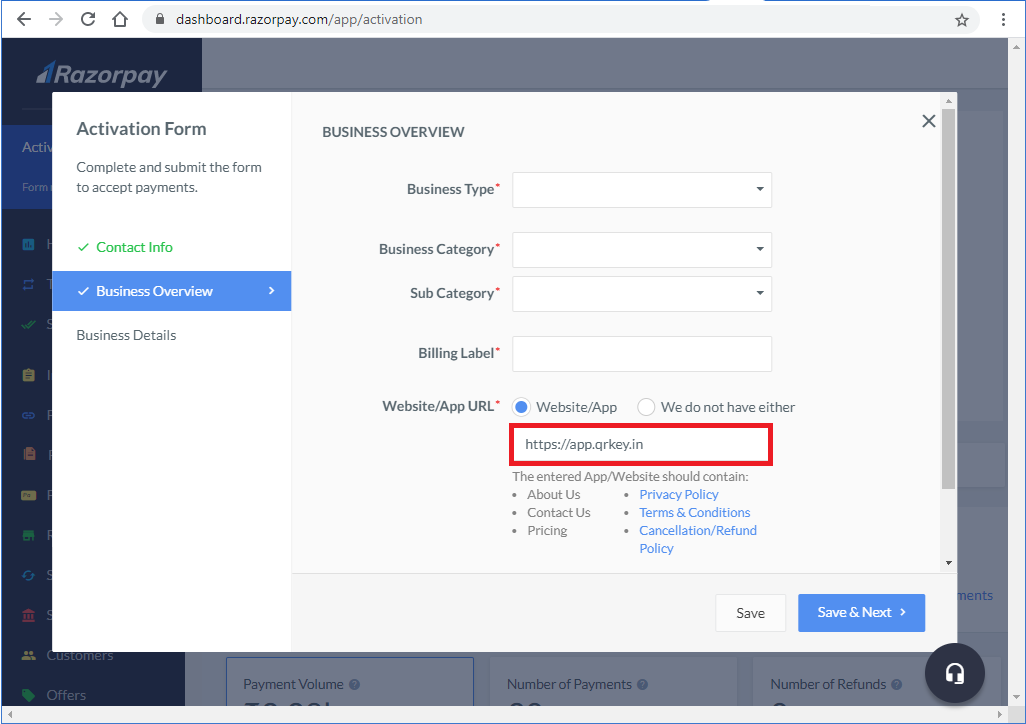Razorpay Activation Razorpay Activation