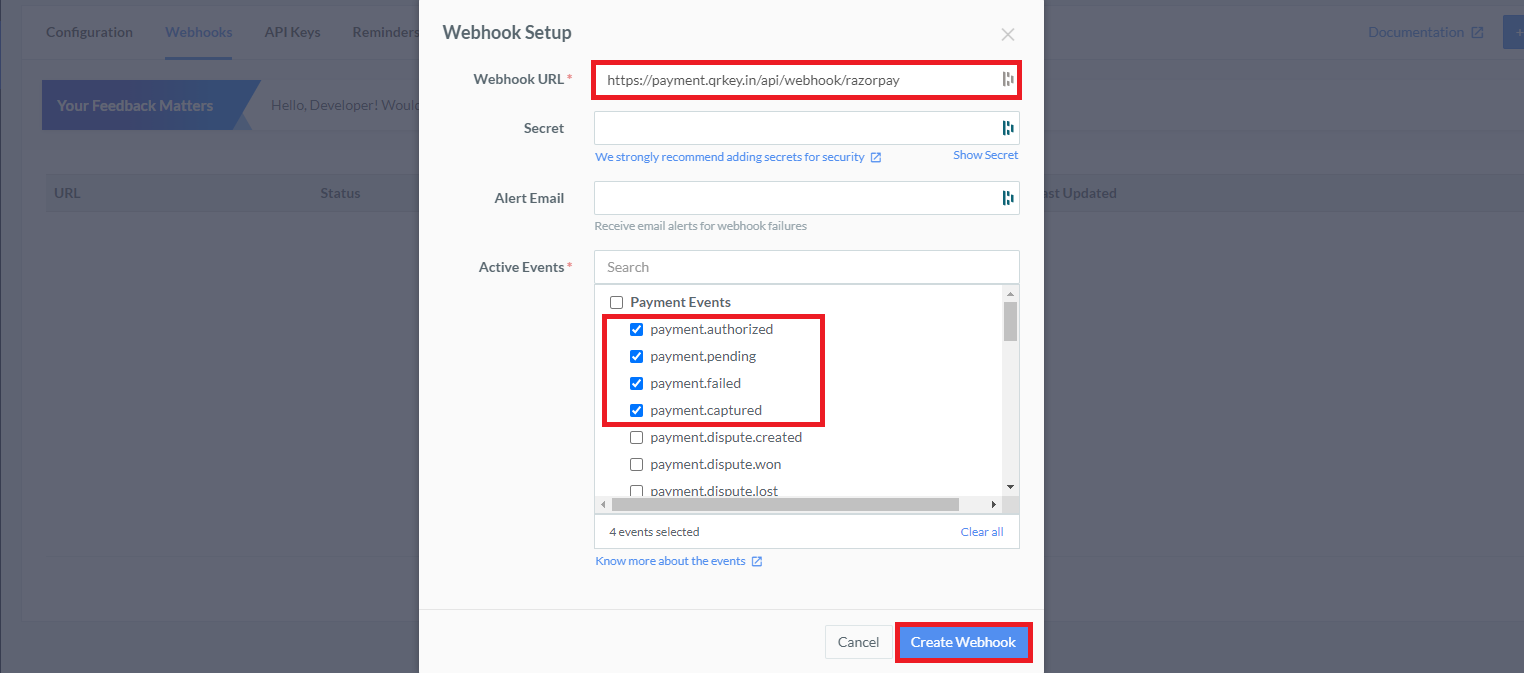 Razorpay Webhhok Razorpay Webhhok